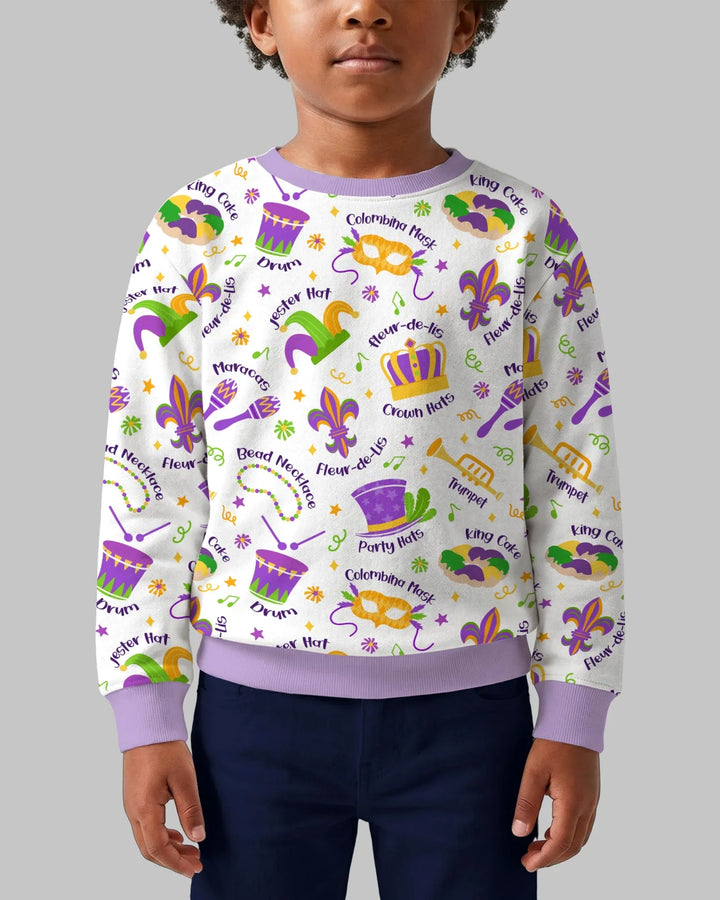 Mardi Gras Family Partnerlook Bambus-Rundhals-Sweatshirt