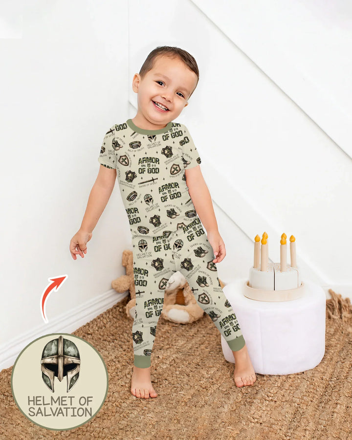 Zweiteiliges, kurzärmliges Pyjama-Set mit Marienkäfern