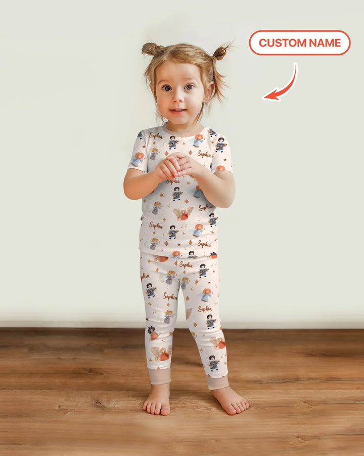 Zweiteiliges, kurzärmliges Pyjama-Set mit Marienkäfern