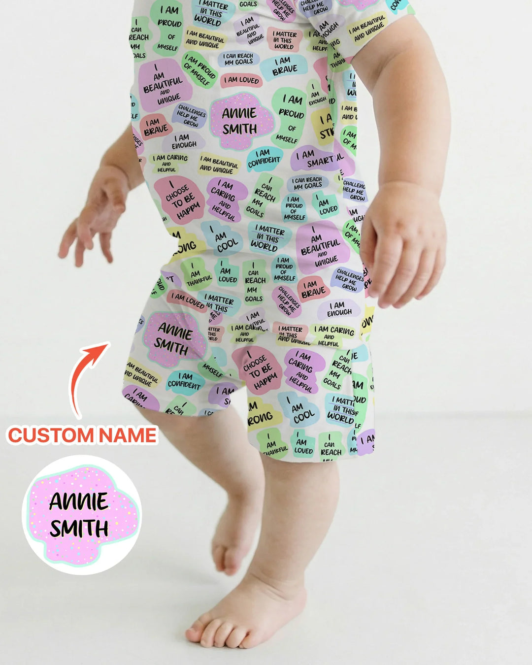 Zweiteiliges Pyjama-Set mit kurzen Ärmeln und Shorts im Sommer-Design