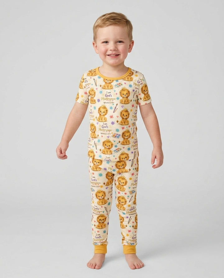 Zweiteiliges, kurzärmliges Pyjama-Set mit Marienkäfern