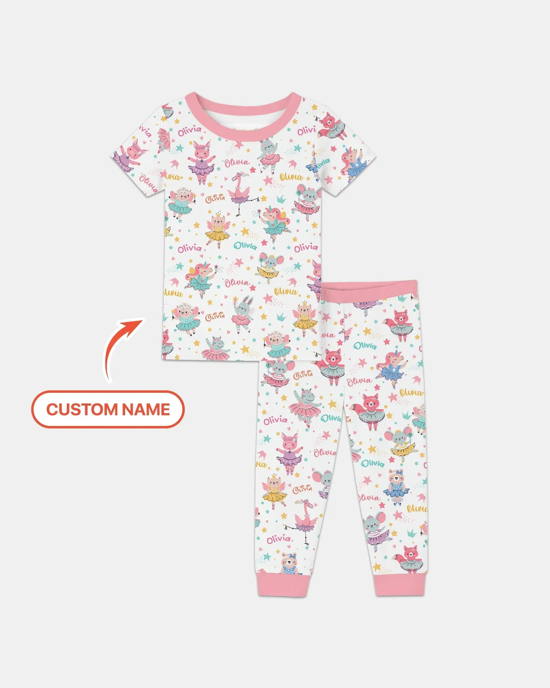 Zweiteiliges, kurzärmliges Pyjama-Set mit Marienkäfern