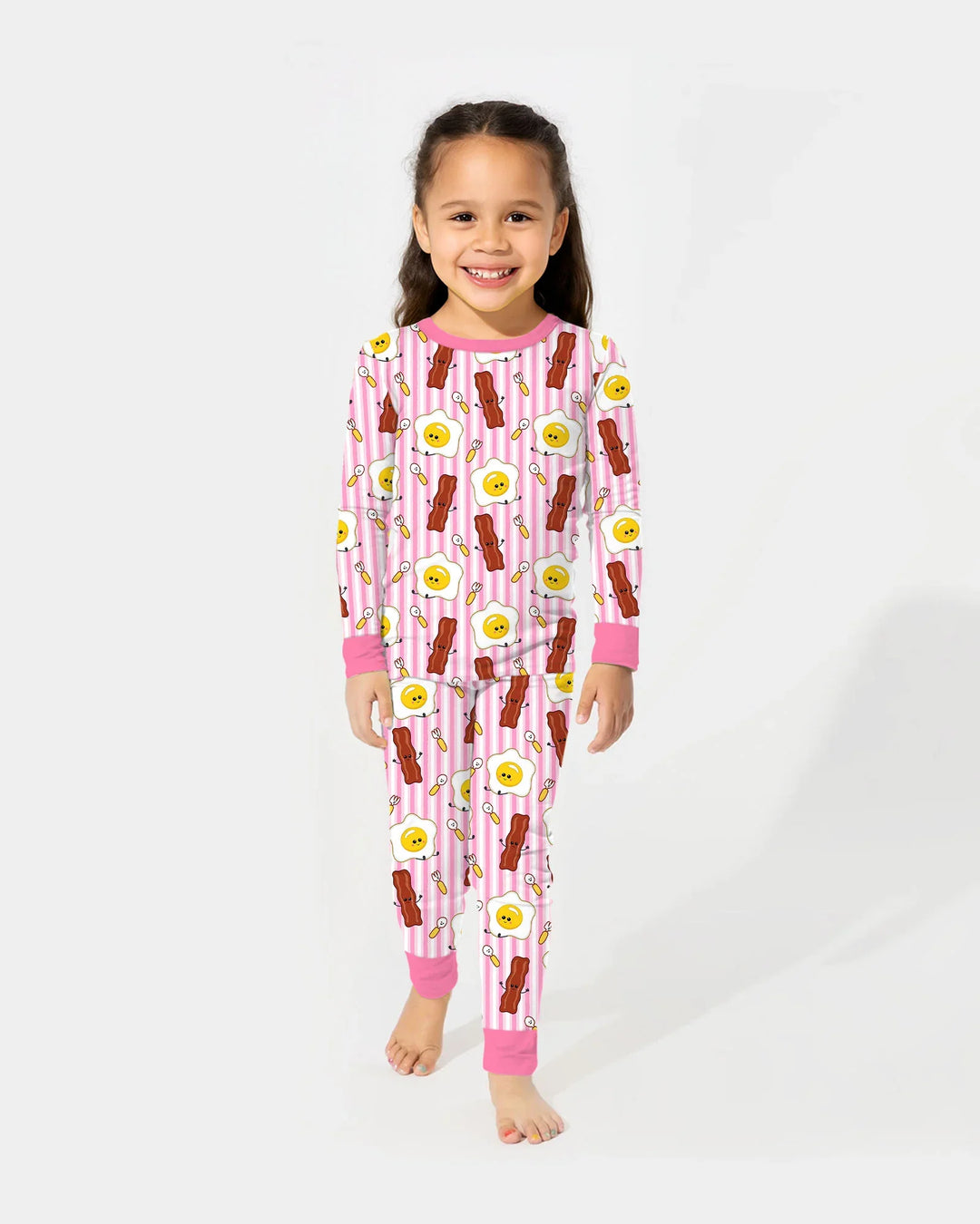 Zweiteiliges Langarm-Pyjama-Set mit Sommerfrüchten