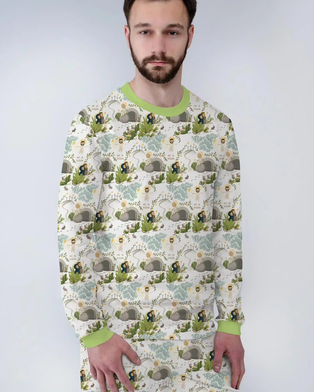 Matthew 28:1–8 He Is Risen Bamboo Men's Pajama Set
