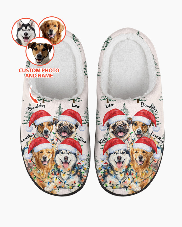 Pet Photo Watercolor Flat Scuff Slipper