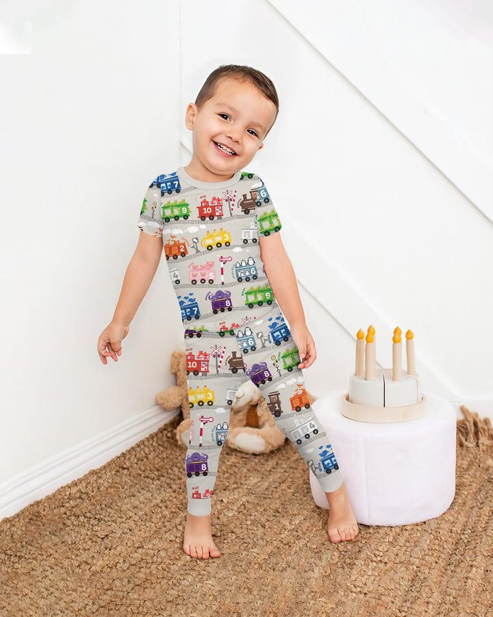 Zweiteiliges, kurzärmliges Pyjama-Set mit Marienkäfern