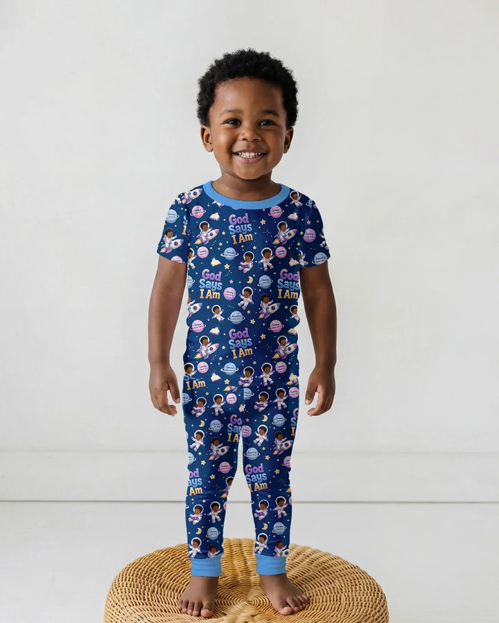 Zweiteiliges, kurzärmliges Pyjama-Set mit Marienkäfern