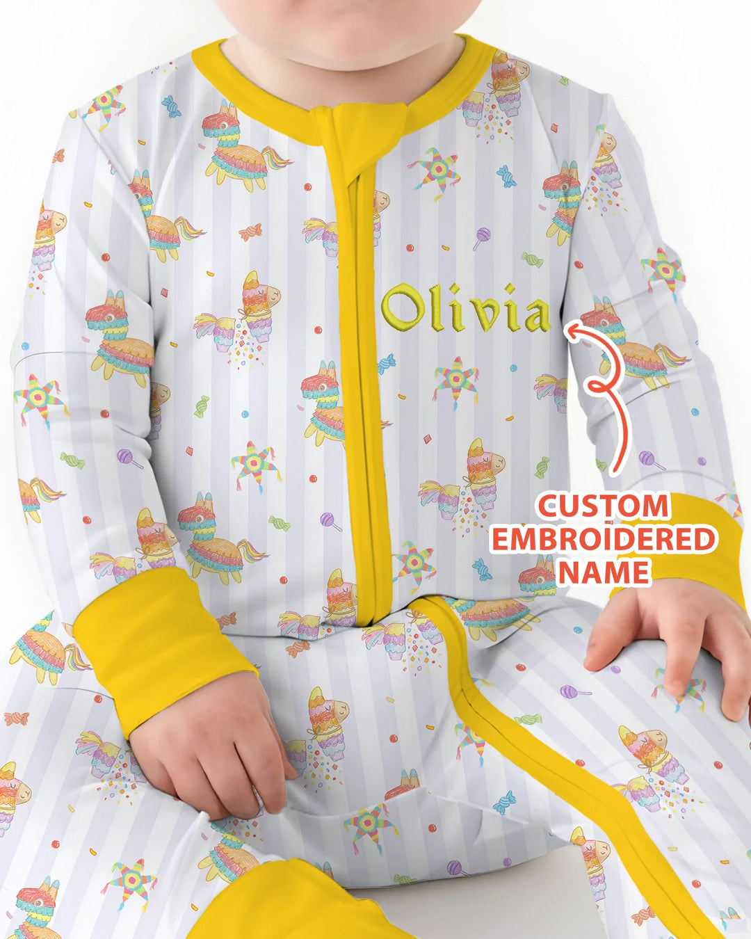 Personalized Embroidered Name Cinco De Mayo Bamboo Convertible Zippy