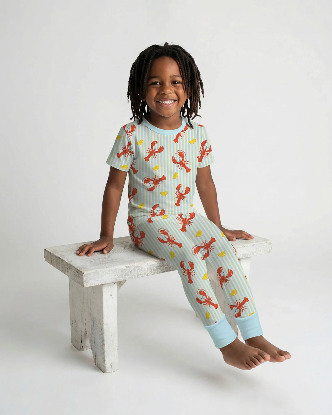 Crawfish Pinch Bamboo Two Piece Short Sleeve Pajama Set