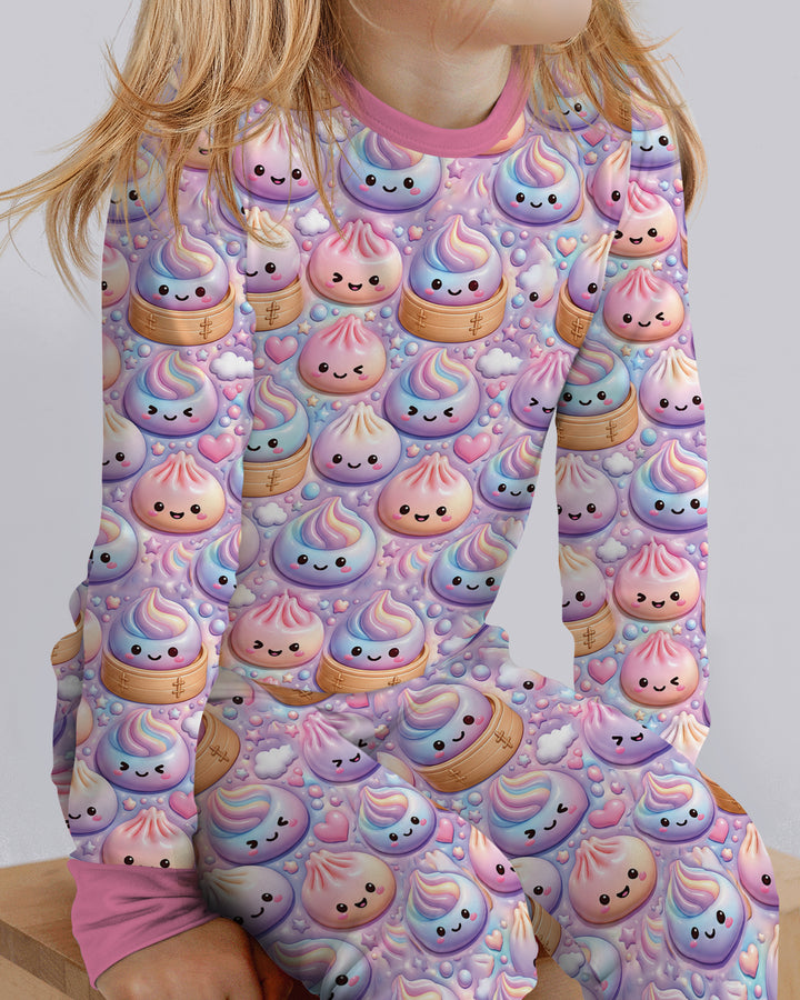 Dumpling Dreams Bamboo Two Piece Long Sleeve Pajama Set
