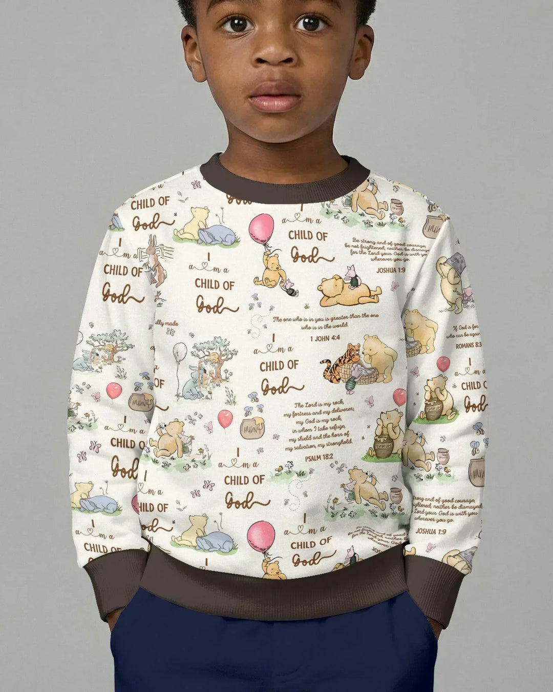 Kind Gottes Launischer Wald Bambus Rundhals-Sweatshirt