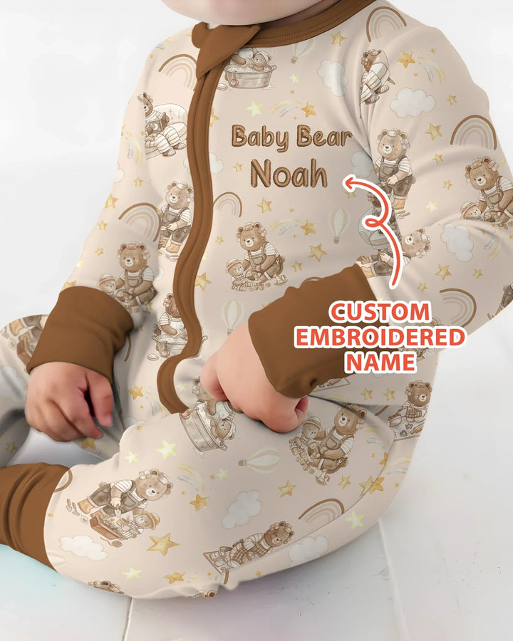Gerippte Babykleidung mit individuellem Foto - Weich &amp; Skizzenhaft