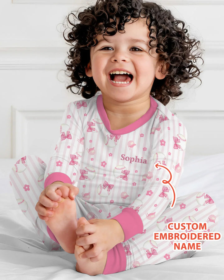 Zweiteiliges Langarm-Pyjama-Set mit Sommerfrüchten