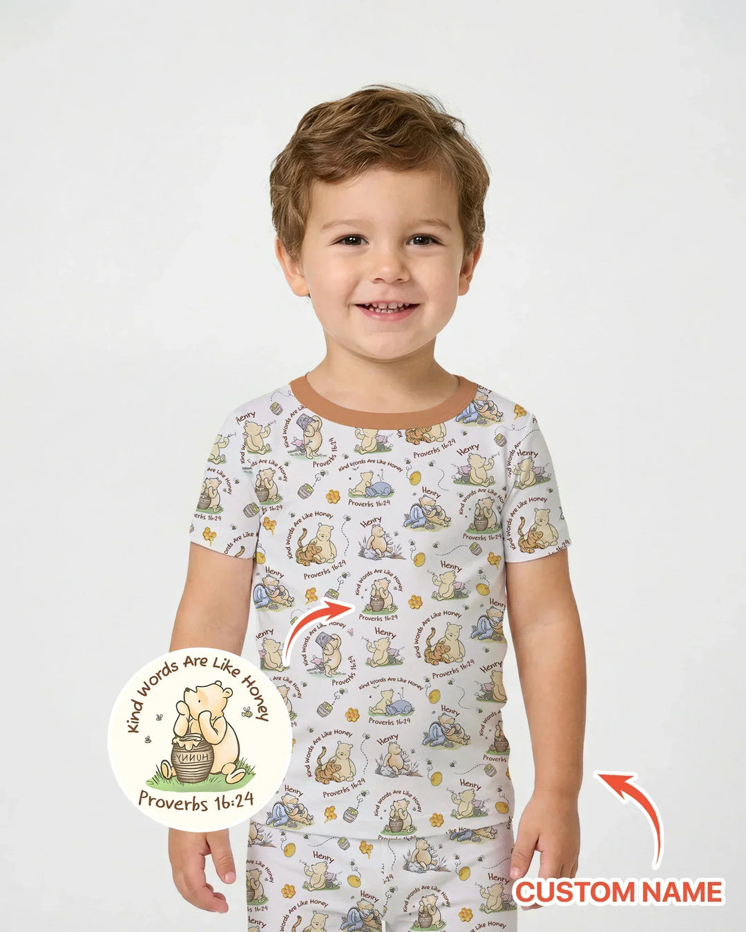 Zweiteiliges, kurzärmliges Pyjama-Set mit Marienkäfern