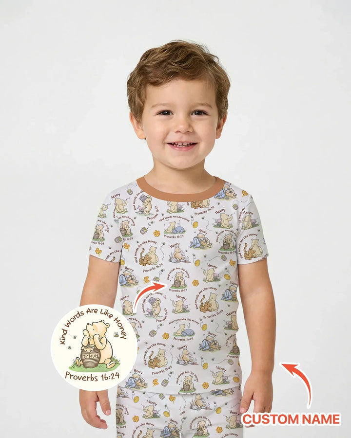 Zweiteiliges, kurzärmliges Pyjama-Set mit Marienkäfern