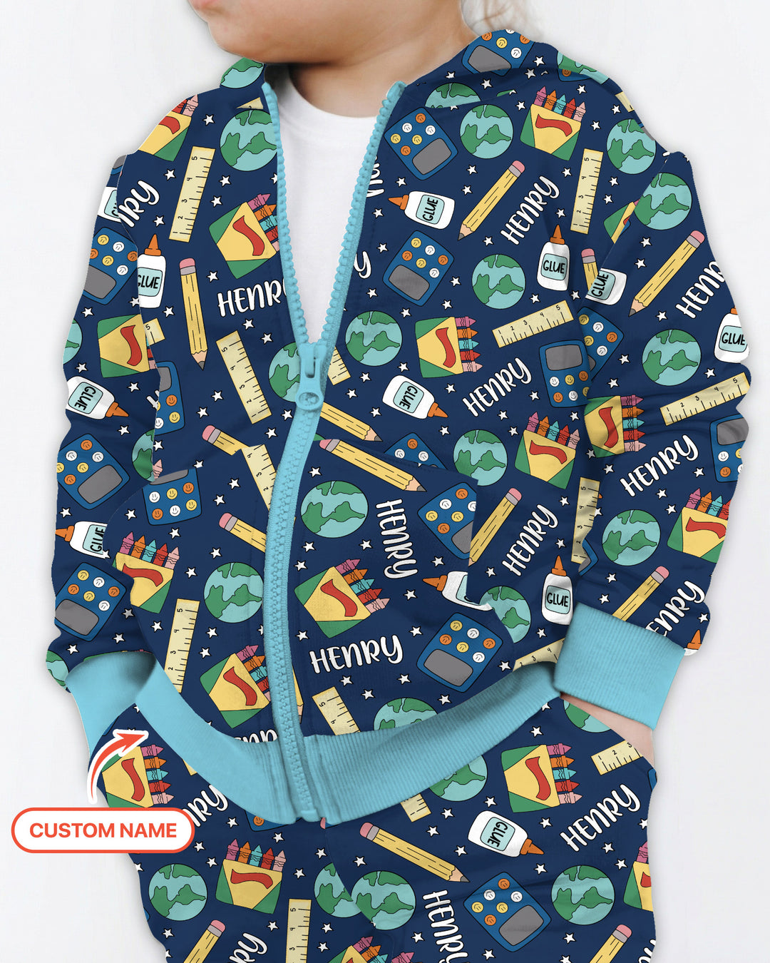 School Supply Bamboo Zip Hoodie