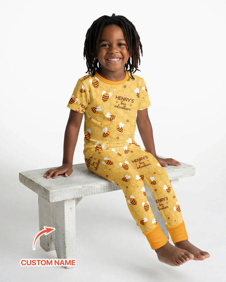 Zweiteiliges, kurzärmliges Pyjama-Set mit Marienkäfern