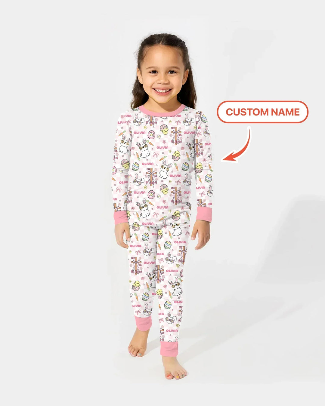 Zweiteiliges Langarm-Pyjama-Set mit Sommerfrüchten