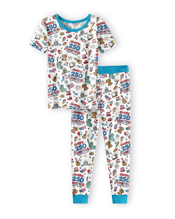 Zweiteiliges, kurzärmliges Pyjama-Set mit Marienkäfern