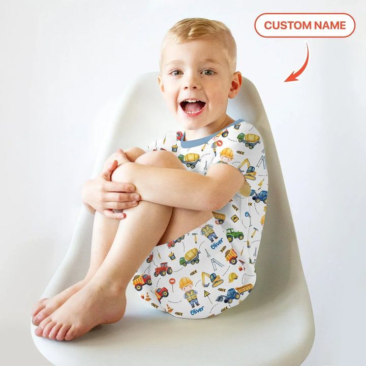 Zweiteiliges Pyjama-Set mit kurzen Ärmeln und Shorts im Sommer-Design