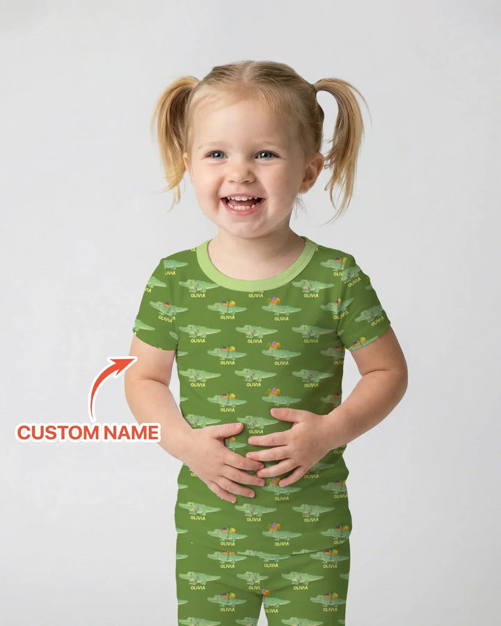 Zweiteiliges, kurzärmliges Pyjama-Set mit Marienkäfern