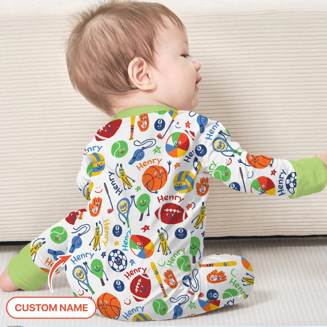 Play Ball Custom Name Bamboo Convertible Zippy