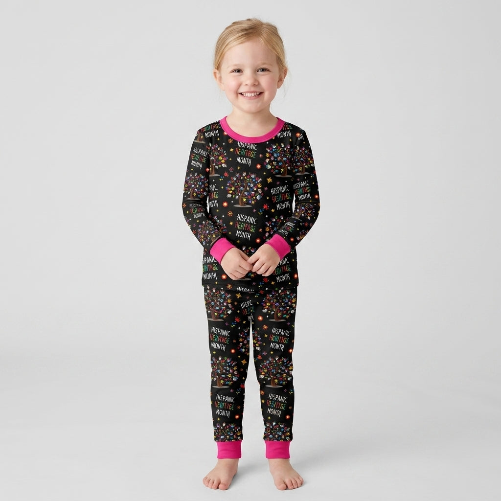 Little Heritage Roots Bamboo Two Piece Long Sleeve Pajama Set