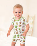 Template Zweiteiliges Pyjama-Set mit kurzen Ärmeln und Shorts