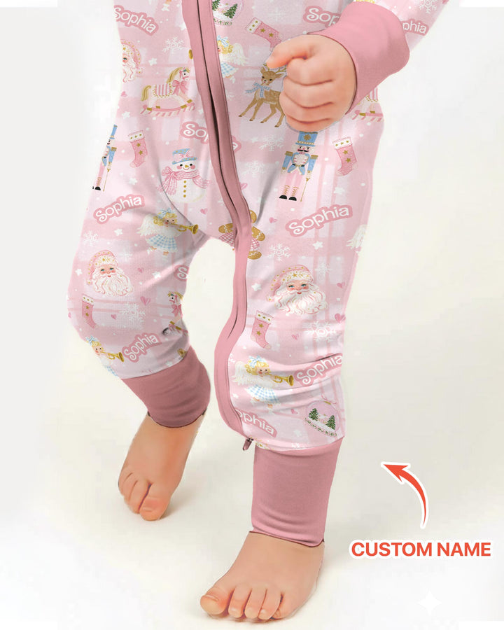 Custom Name Winter Wonderland Bamboo Convertible Zippy