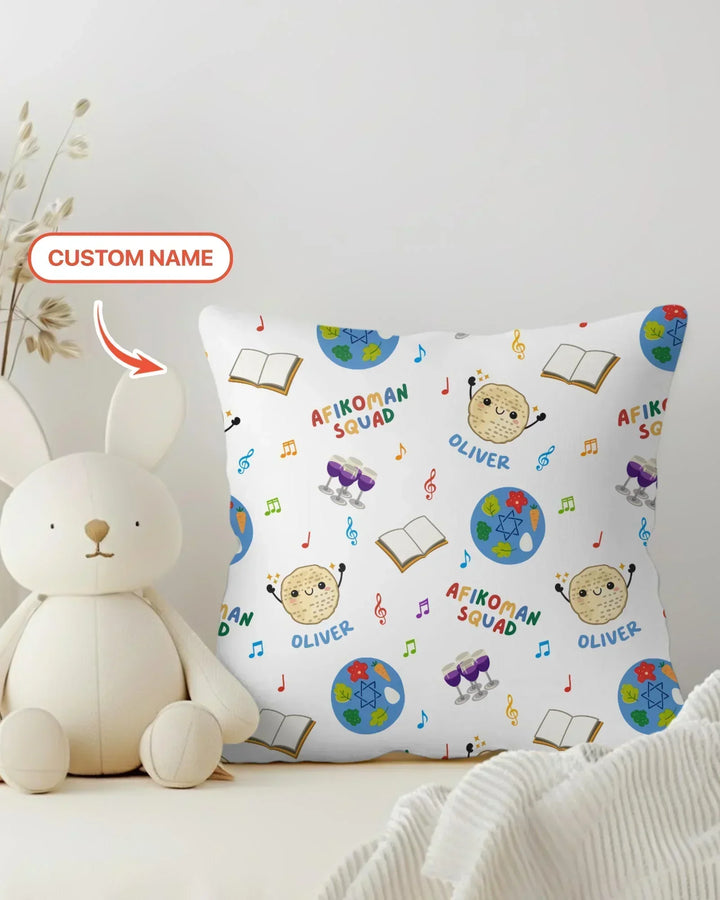 Custom Name Passover Afikoman Squad Bamboo Pillow Case
