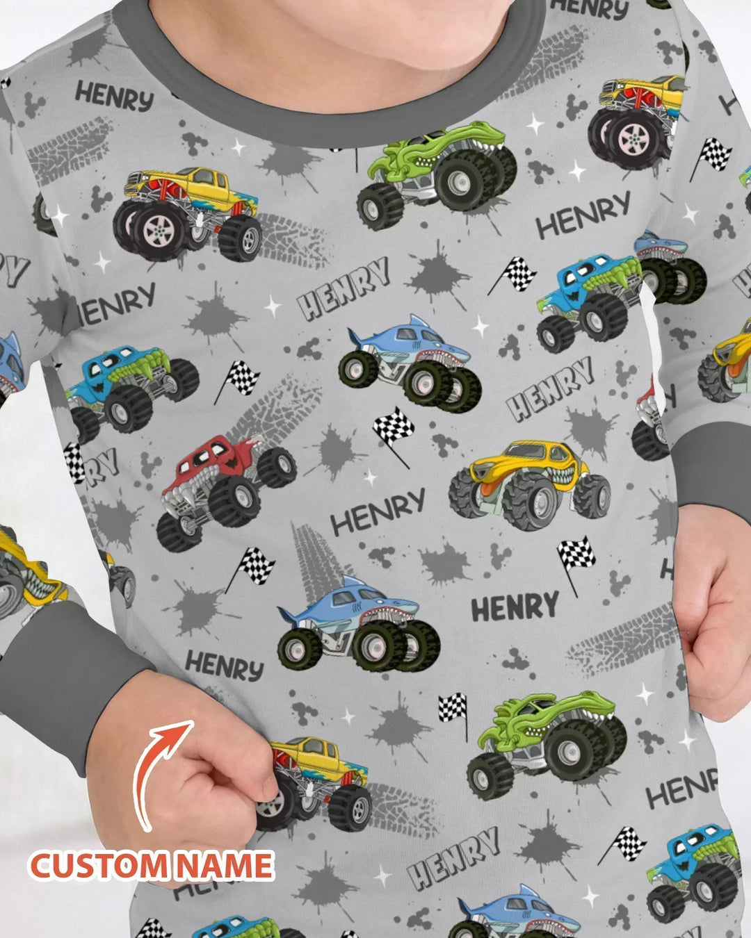 Zweiteiliges Langarm-Pyjama-Set mit Sommerfrüchten
