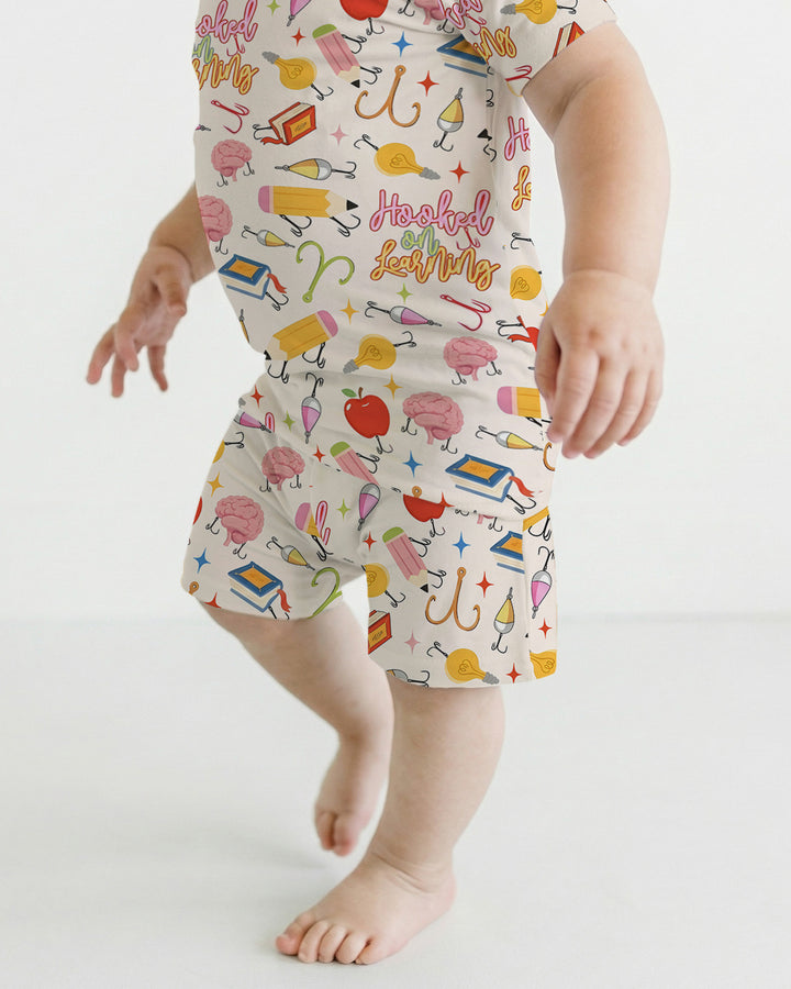 Schlafanzug-Set zweiteilig, kurze Ärmel, kurze Hose, Bambus