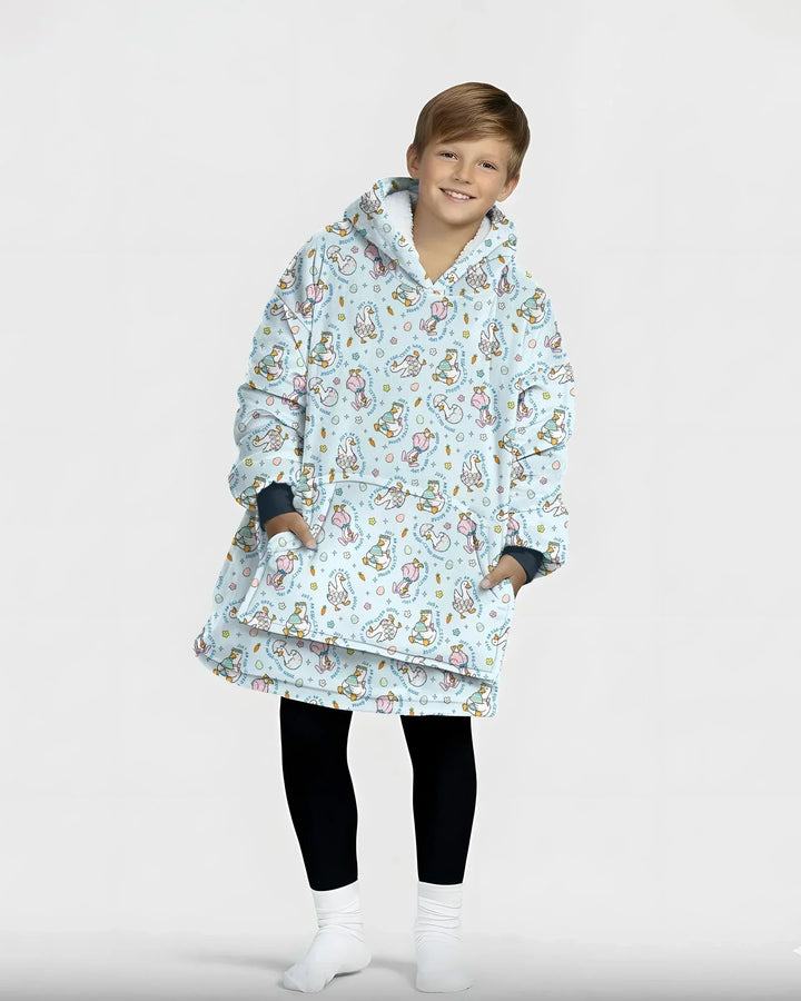 Easter Silly Goose Wearable Bamboo Blanket Hoodie