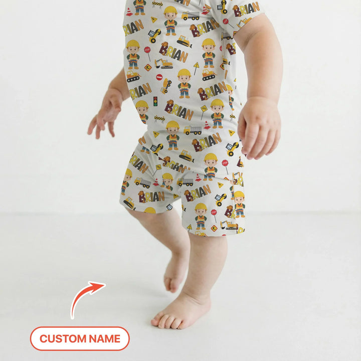 Zweiteiliges Pyjama-Set mit kurzen Ärmeln und Shorts im Sommer-Design