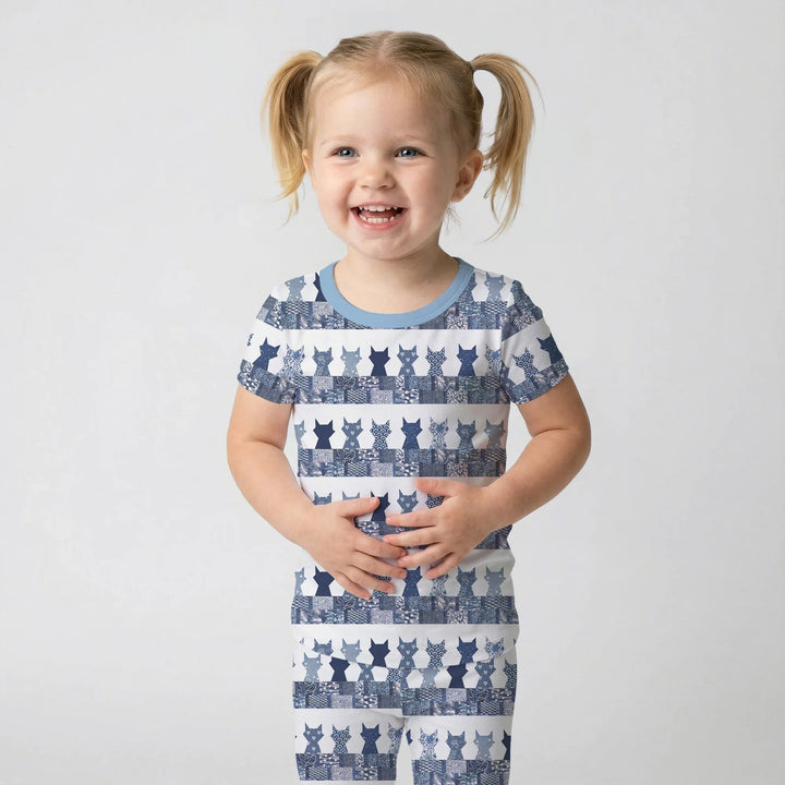 Zweiteiliges, kurzärmliges Pyjama-Set mit Marienkäfern