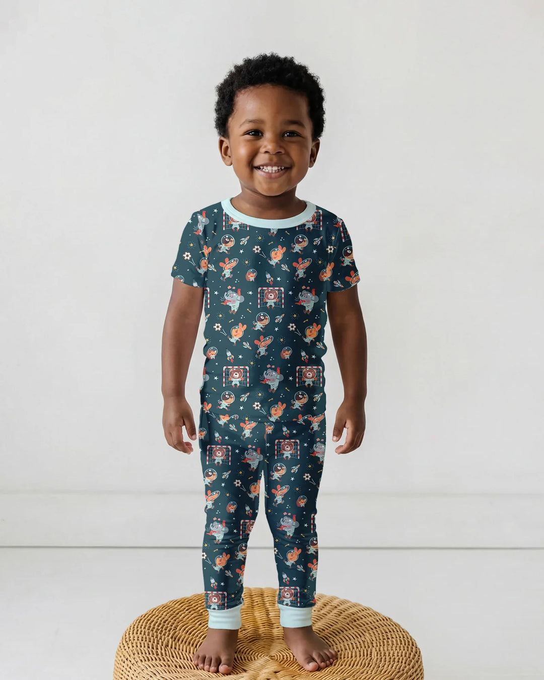 Zweiteiliges, kurzärmliges Pyjama-Set mit Marienkäfern