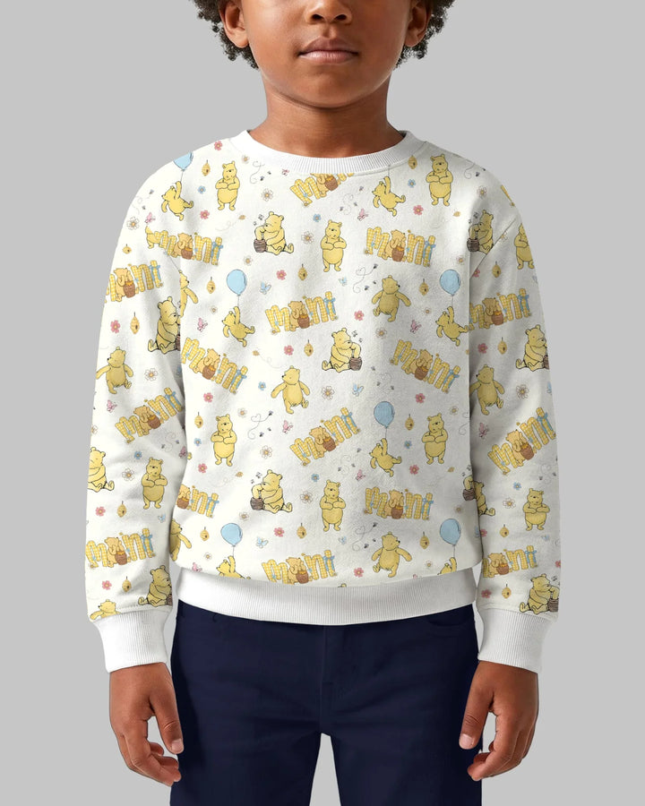 Mama & Mini Honey Bear Bambus-Sweatshirt mit Rundhalsausschnitt