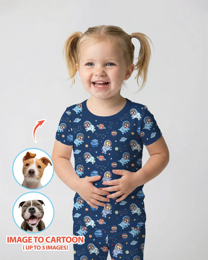 Zweiteiliges, kurzärmliges Pyjama-Set mit Marienkäfern