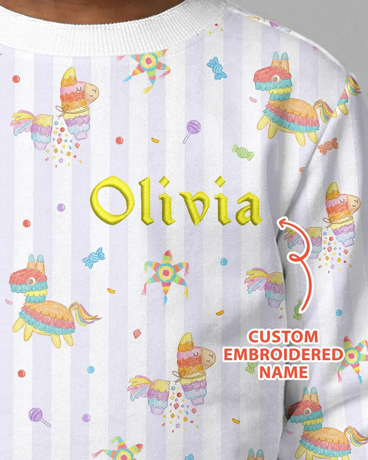 Personalisiertes besticktes Namens-Cinco-De-Mayo-Bambus-Rundhals-Sweatshirt