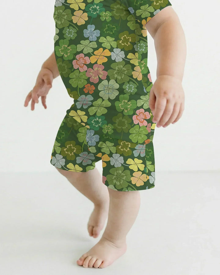 Zweiteiliges Pyjama-Set mit kurzen Ärmeln und Shorts im Sommer-Design