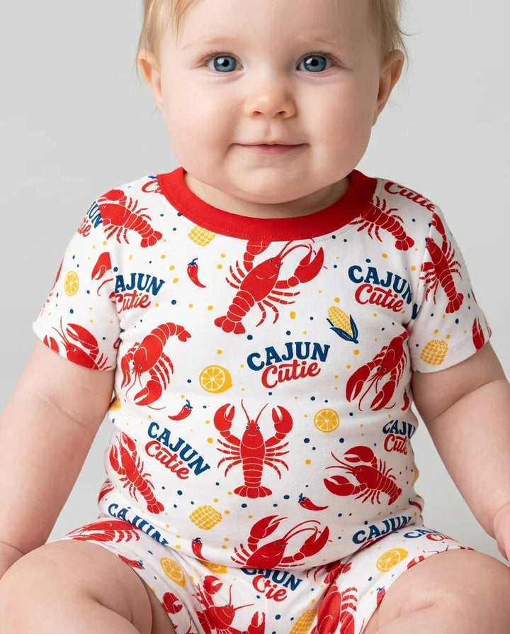 Cajun Cutie Bamboo Two Piece Short Sleeve Shorts Pajama Set