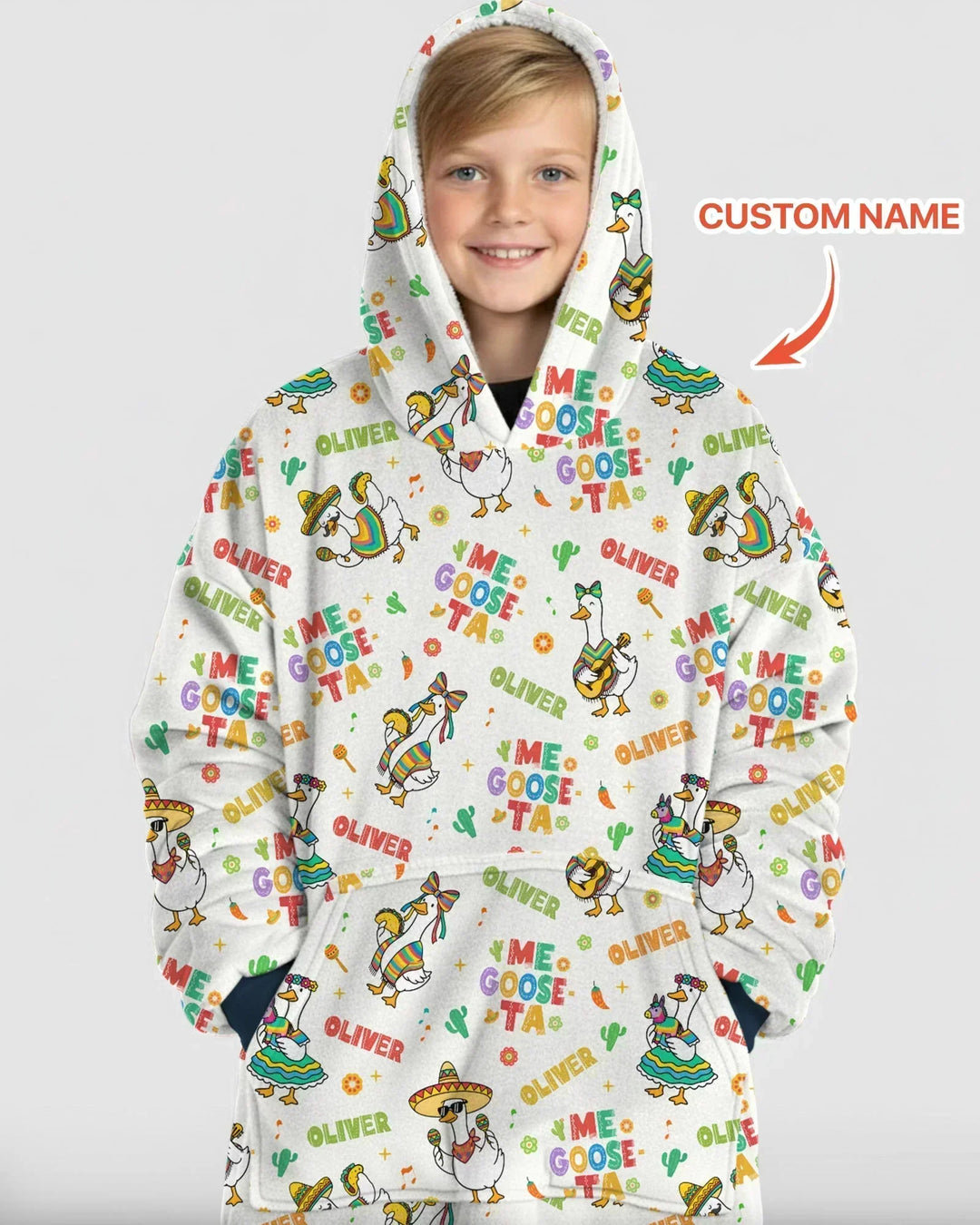 Custom name Me Goose-ta Bamboo Blanket Hoodie