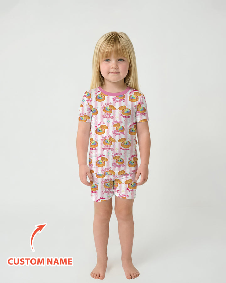 Personalized You're Glitter Dumpling Bamboo Two Piece Short Sleeve Shorts Pajama Set