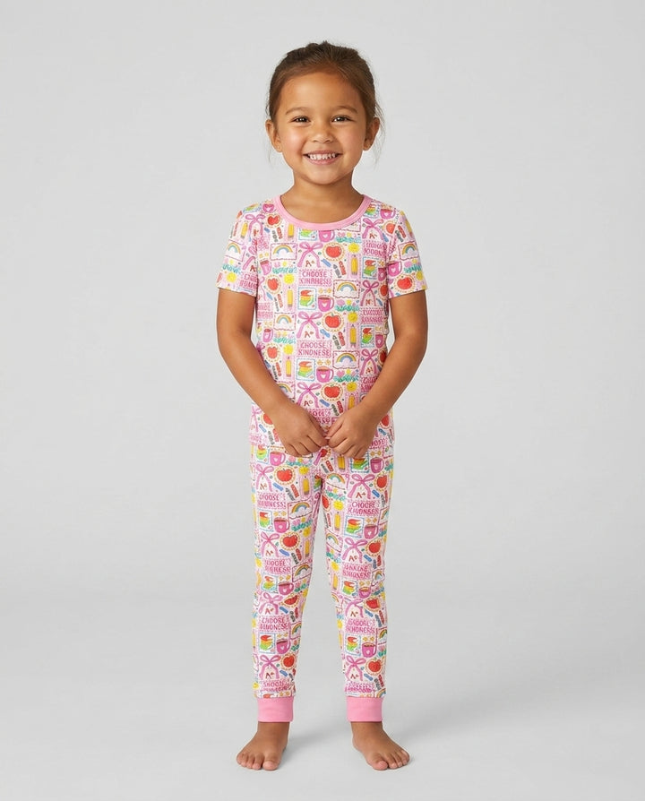 Zweiteiliges, kurzärmliges Pyjama-Set mit Marienkäfern