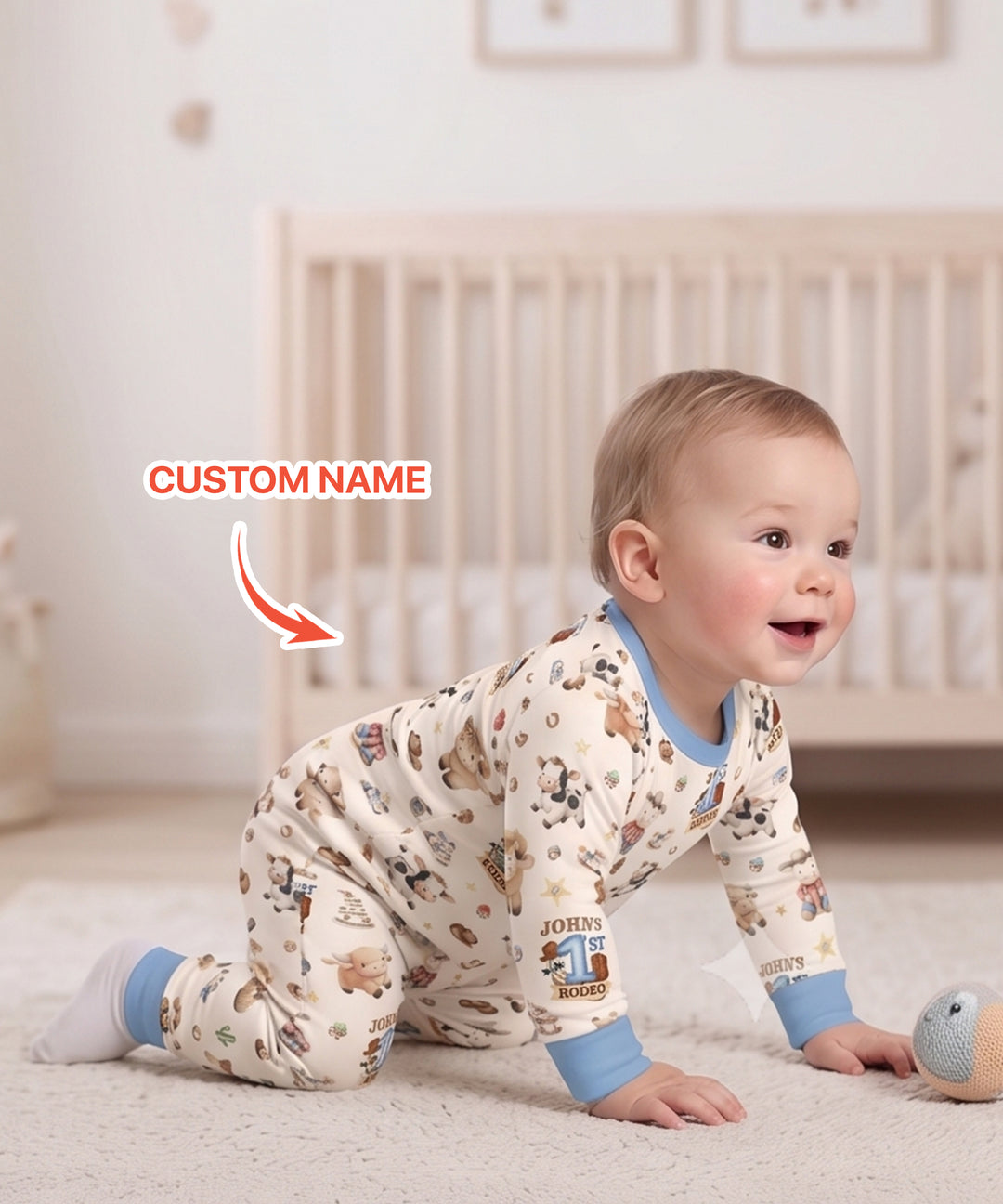 Zweiteiliges Langarm-Pyjama-Set mit Sommerfrüchten