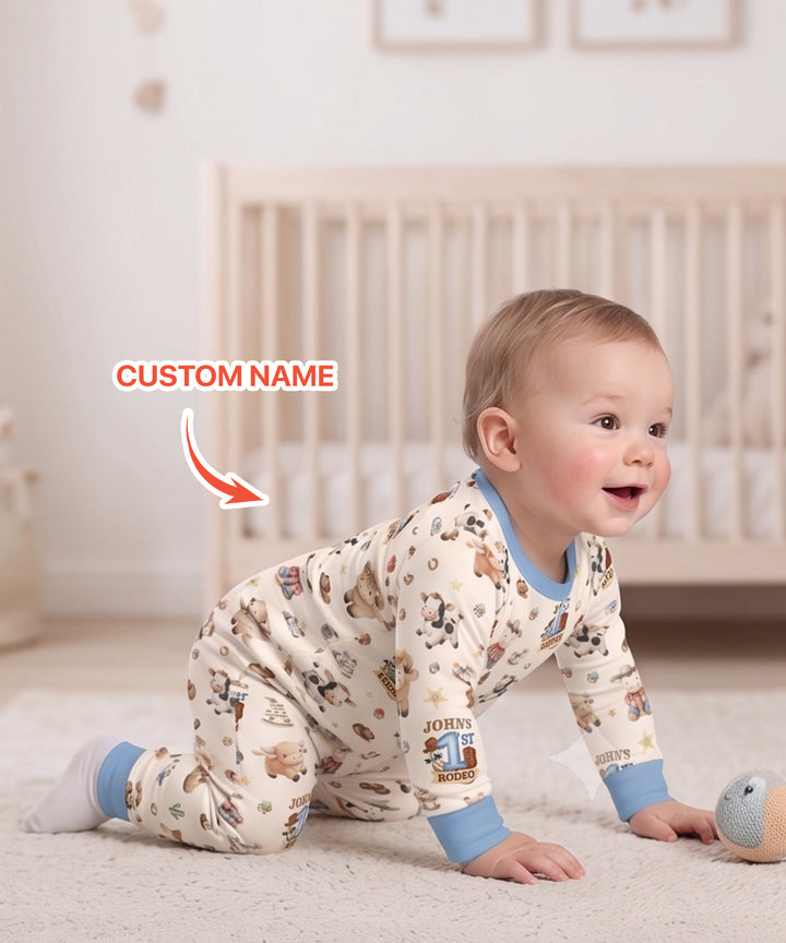 Zweiteiliges Langarm-Pyjama-Set mit Sommerfrüchten
