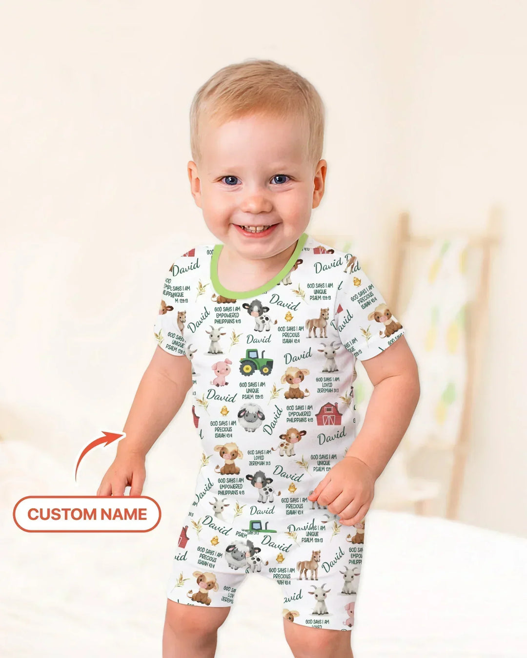 Zweiteiliges Pyjama-Set mit kurzen Ärmeln und Shorts im Sommer-Design