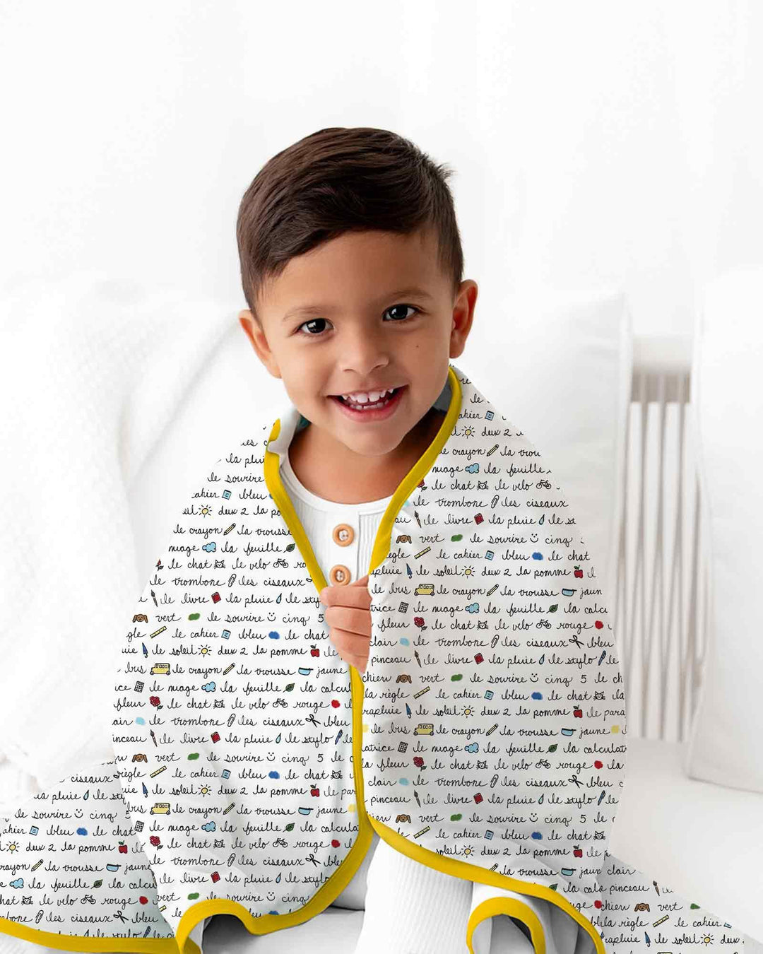 French Classroom Notes Bamboo Blanket