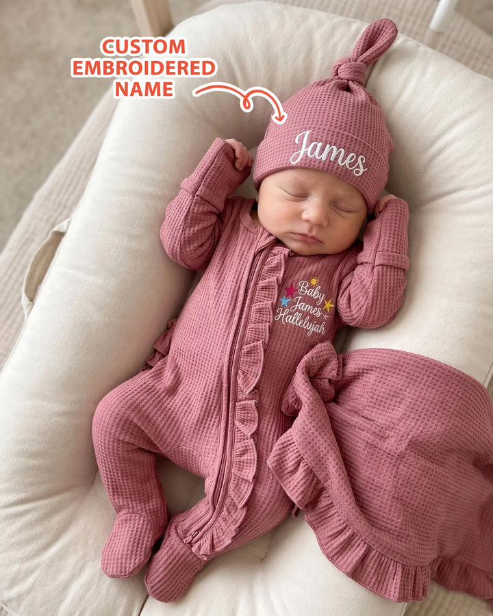 Gerippte Babykleidung mit individuellem Foto - Weich &amp; Skizzenhaft