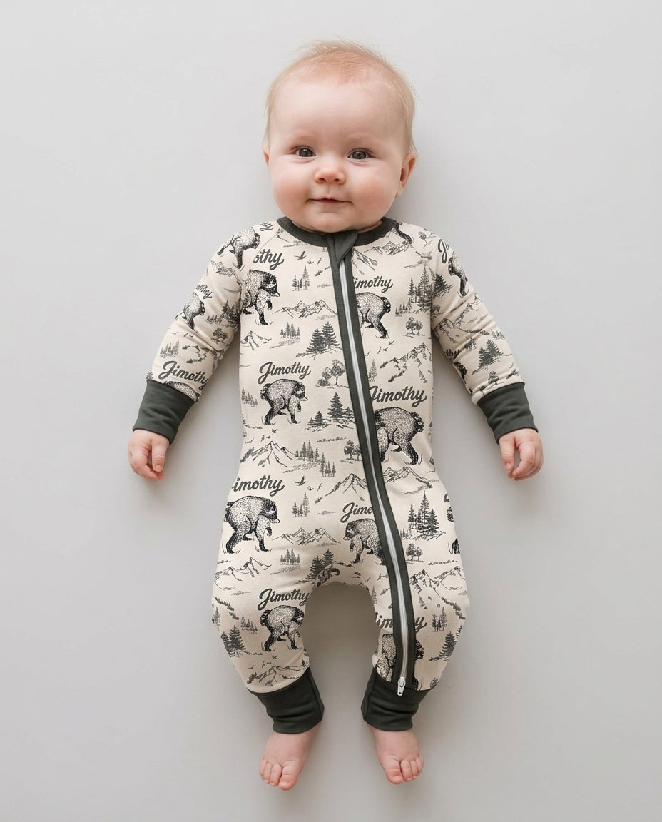 Gerippte Babykleidung mit individuellem Foto - Weich &amp; Skizzenhaft